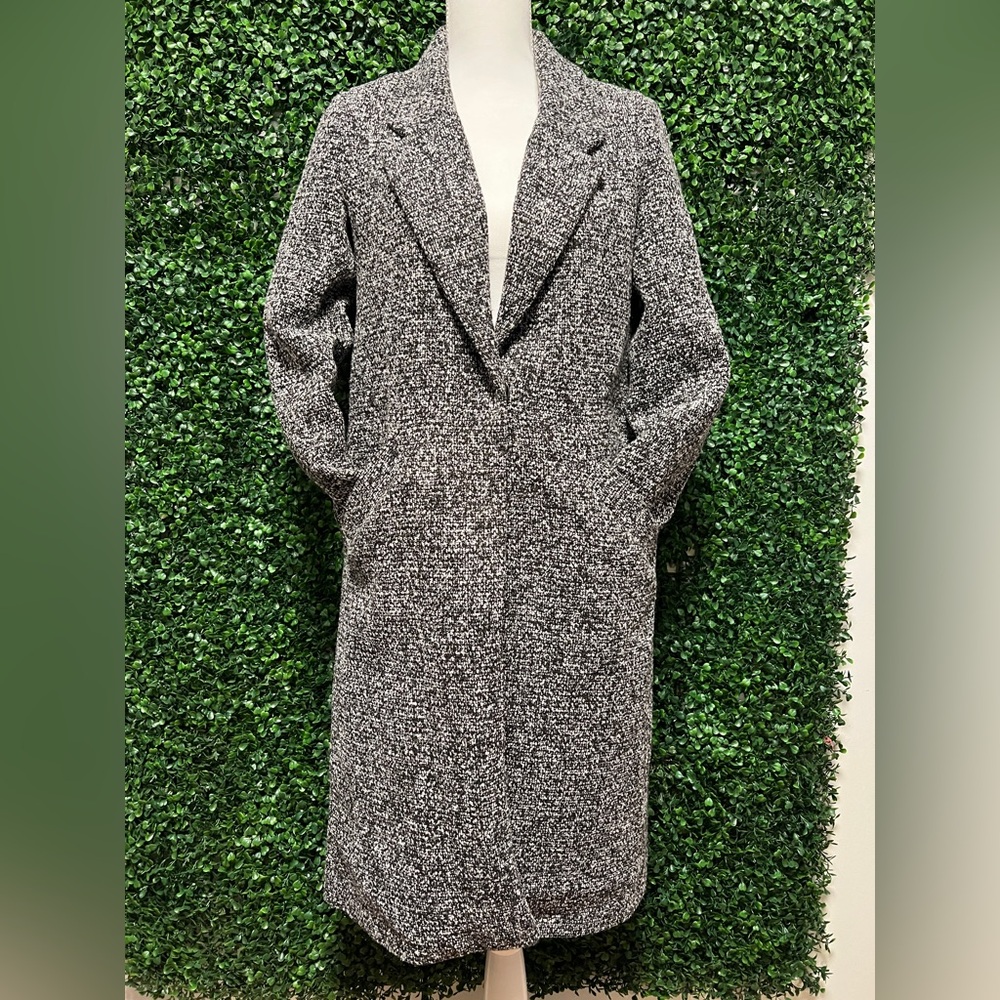 COTTON:ON - Lolita Blazer Long - Black & White - Size 2 - Like New Condition